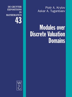 cover image of Modules over Discrete Valuation Domains